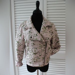 BLANK NYC Soft Pink, Floral Zip-up Jacket